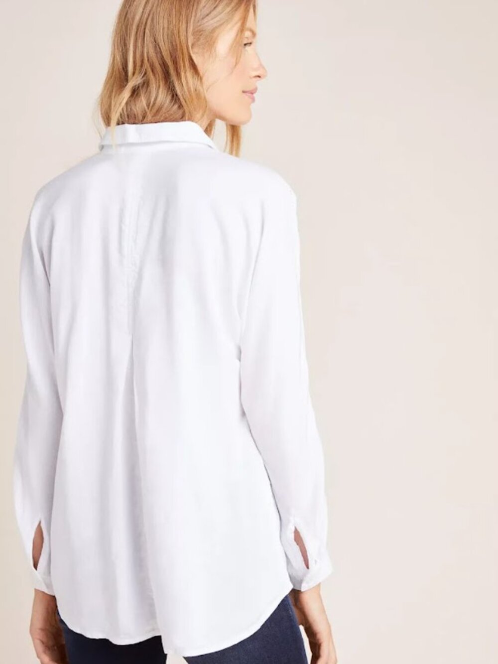 Cloth & Stone by Anthropologie Landry White Button Down Top Blouse  S - Picture 4 of 7